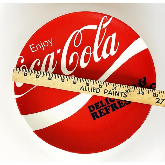 Vtg Set of Coca-Cola Coke Ceramic Dinner Plates Pacific Enterprises Gibson - Picture 2 of 8